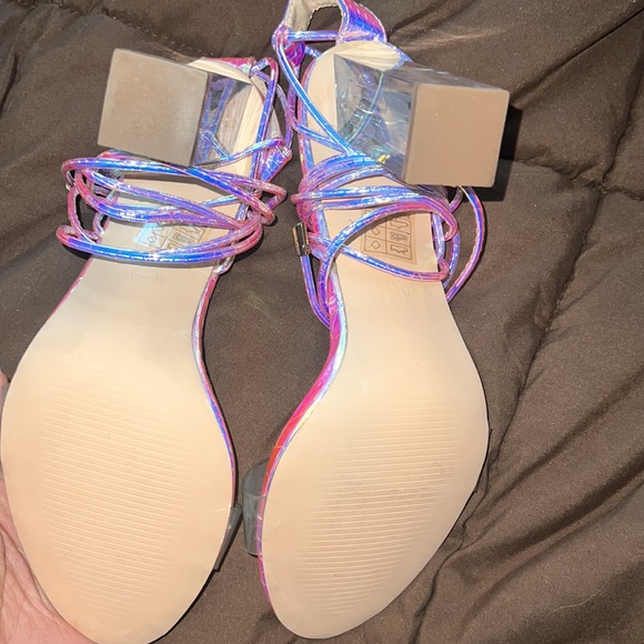 Pretty Little Thing Holographic Heels - Picture 3 of 5